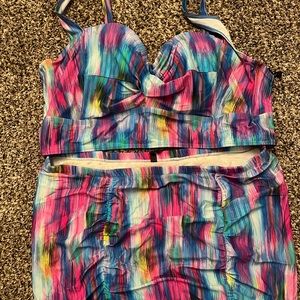 TORRID 2 PIECE TIE DYE BATHING SUIT